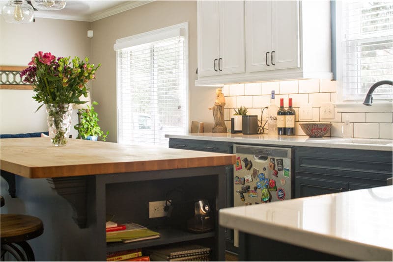 Detail of a finished kitchen remodel in Middle Tennessee